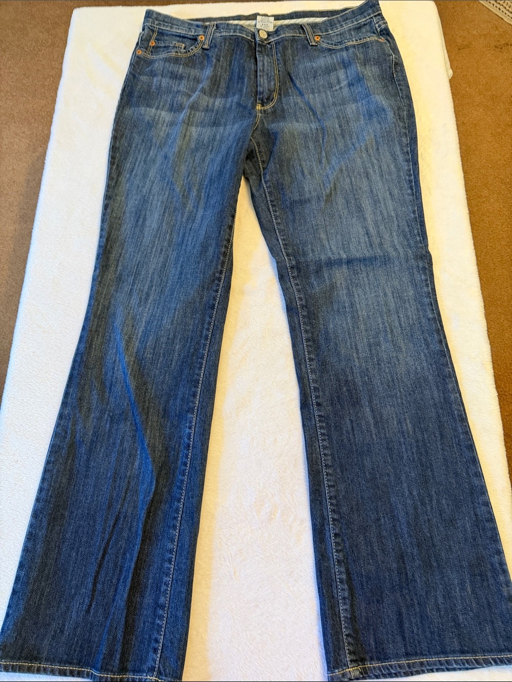 Jordache Dark Blue Flared Wide-Leg Jeans